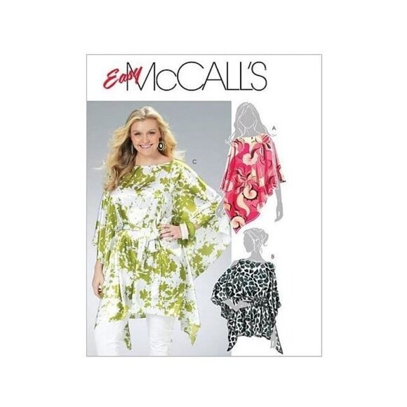 McCalls Sewing Pattern 6079 Misses Tunic Top Sash Size SML-MED - Picture 1 of 3